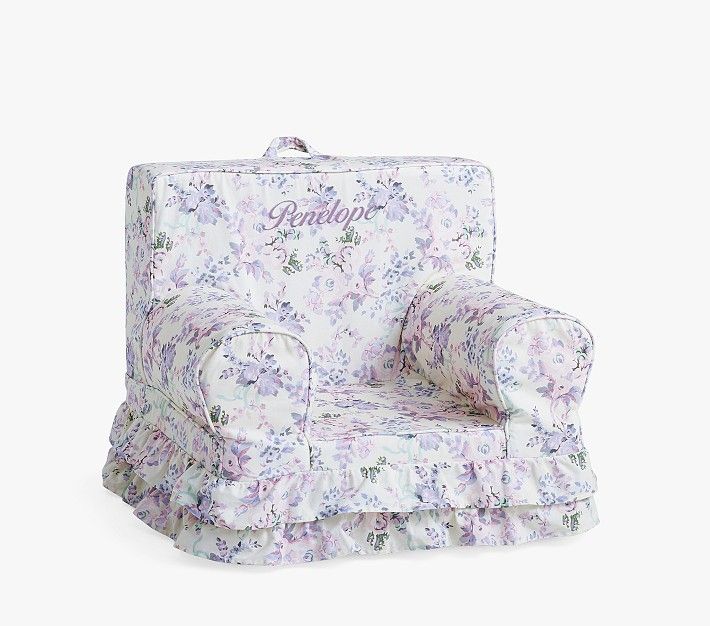 Kids Anywhere Chair®, LoveShackFancy Damask Lavender Floral Slipcover Only | Pottery Barn Kids