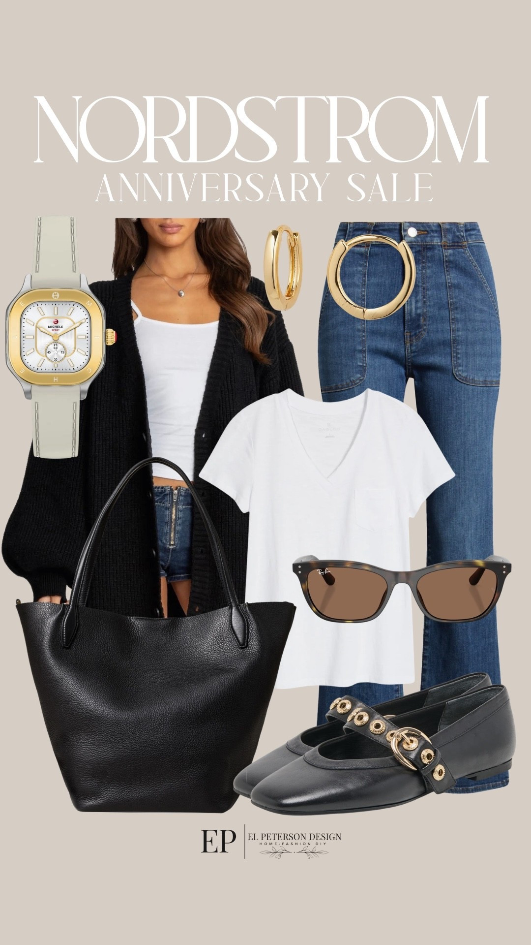 Nordstrom Anniversary Sale
Cardigan
Jeans
Tshirt
Watch
Earrings
Sunglasses
Bag
Maryjane flats

#LTKSaleAlert