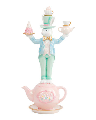 24in Bunny Standing On Teapot | TJ Maxx