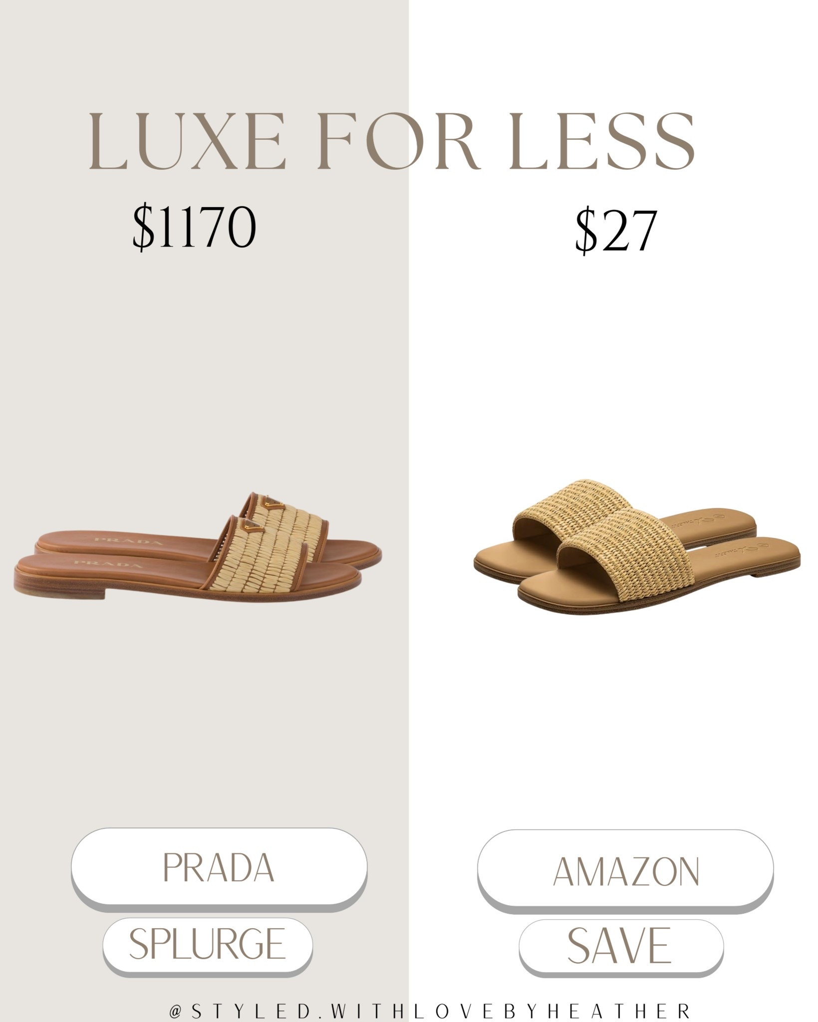 Luxe for less 🤍

If you love that woven designer slide look… this Amazon find is so similar for a fraction of the price 👀

Same effortless, chic summer vibe without the splurge ✨ perfect for everyday wear, vacays, and easy outfits

Linked in my LTK 💫

 

 #LTKSaleAlert #LTKSwim #LTKTravel