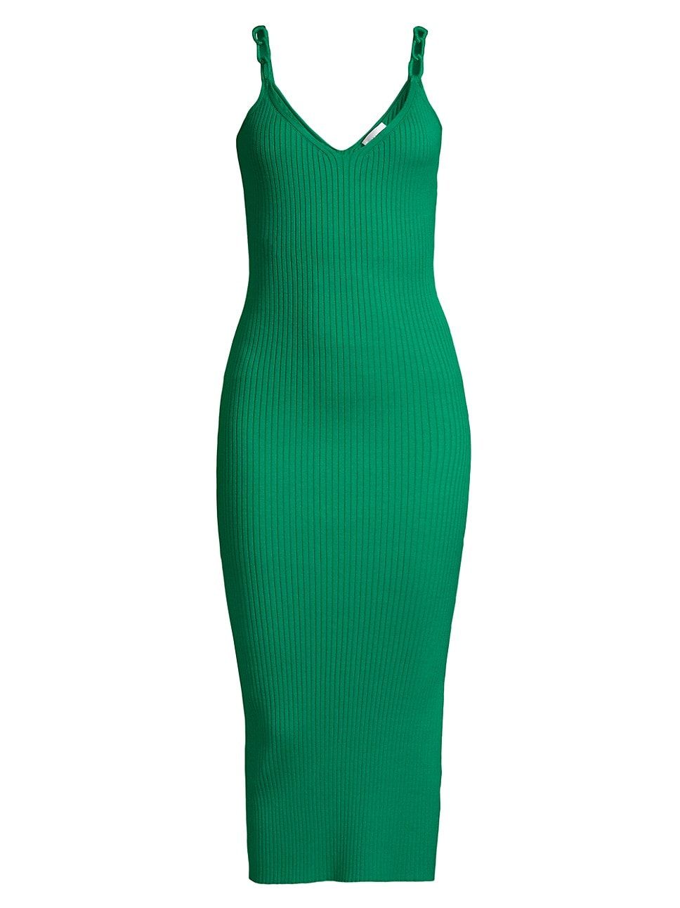 Chain Strap Rib-Knit Midi-Dress | Saks Fifth Avenue