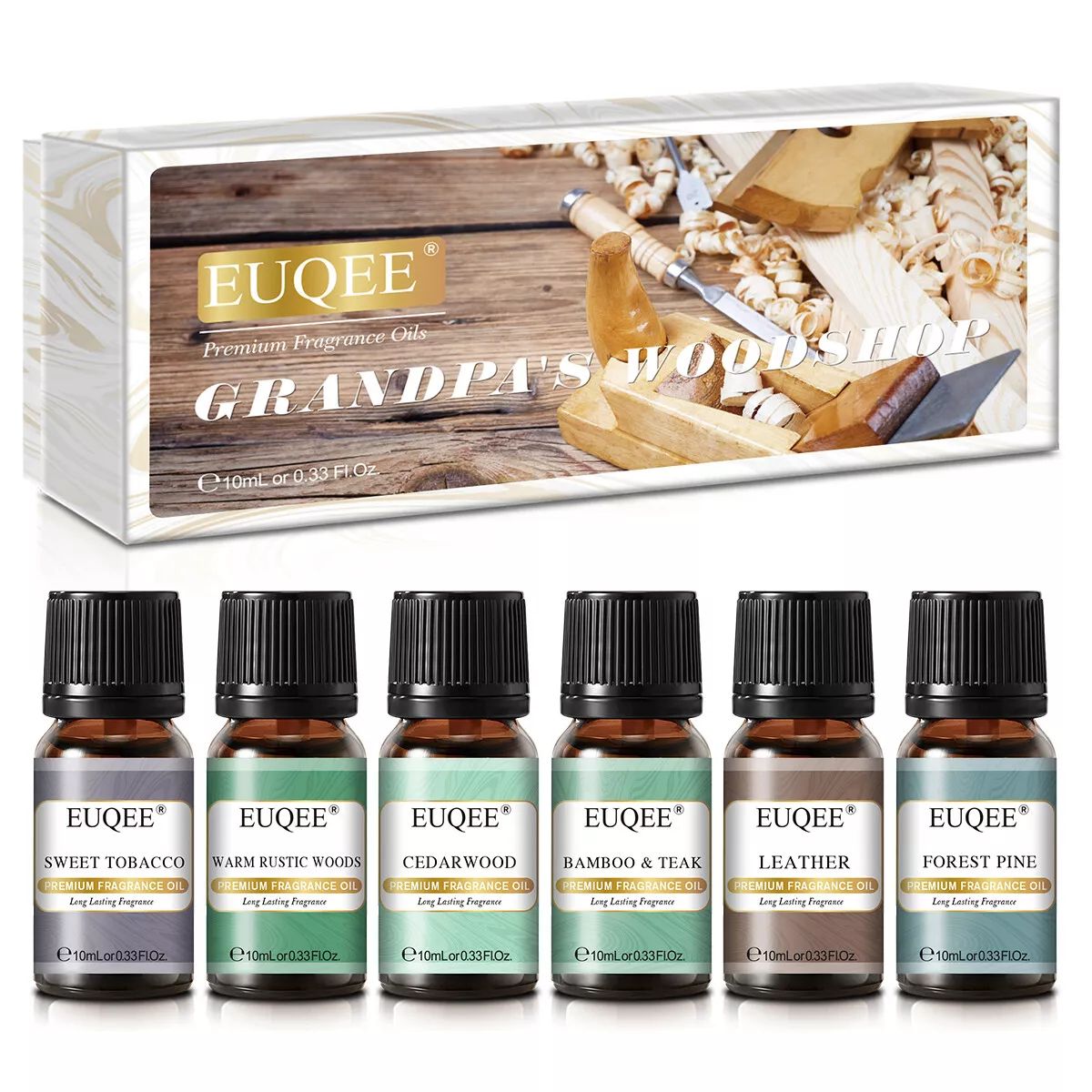 EUQEE 6pcs/set Grandpa's Woodshop Premium Fragrance Oil Gift Set For Diffuser  | eBay | eBay US