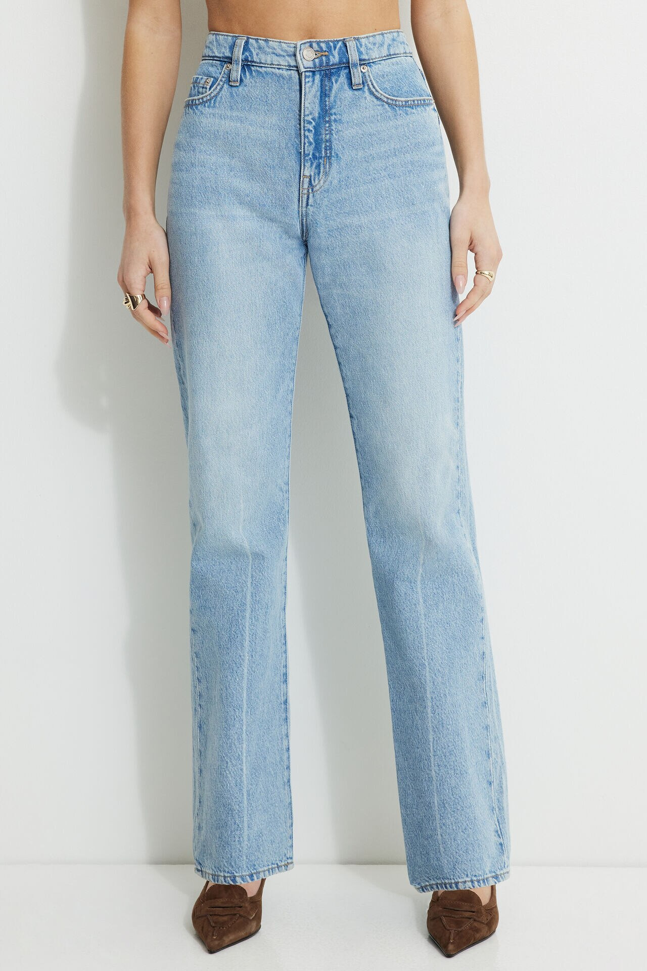 Cara High Rise Straight Jeans | Dynamite Clothing