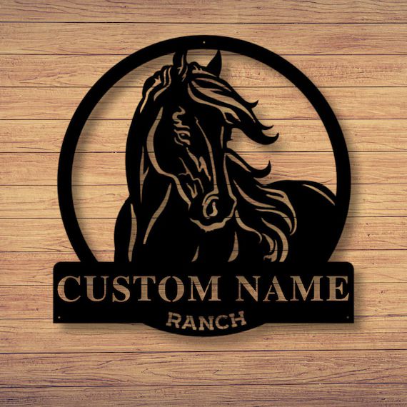 Custom Horse Sign Metal Ranch Sign Farmhouse Decor Outdoor | Etsy | Etsy (US)