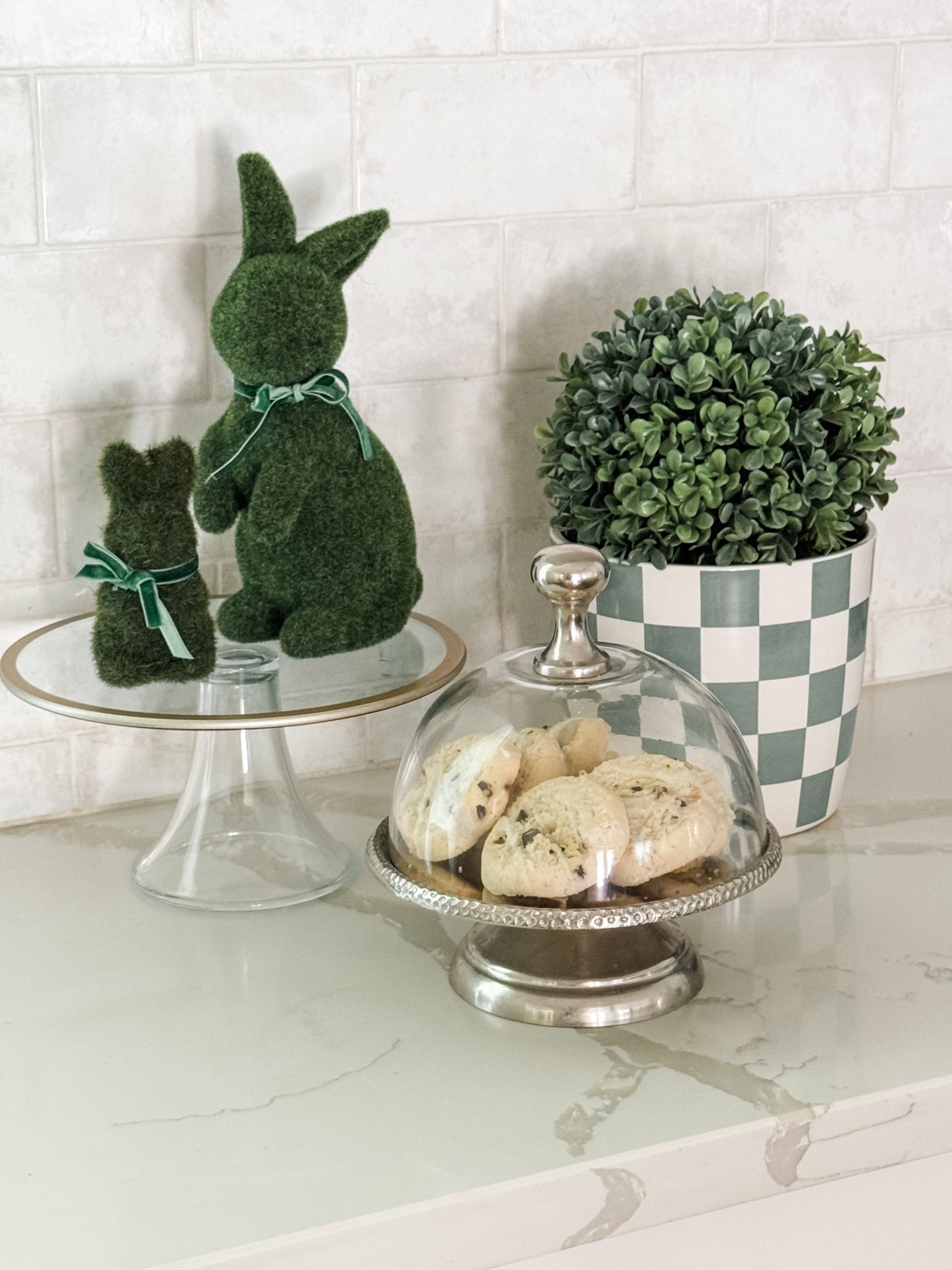 Cutest checkered planter. I am obsessed with the green and white. Perfect for Spring!! 

#LTKHome #LTKSeasonal #LTKFindsUnder50