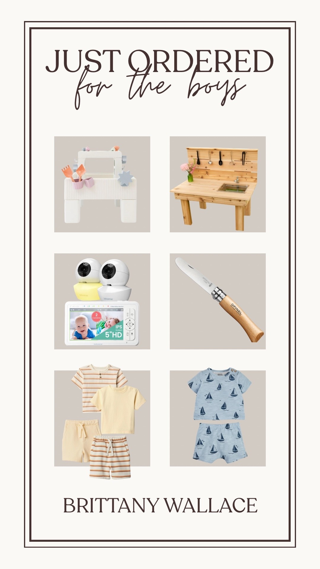 Recent Amazon order for my boys! safe outdoor knife for kids, kids matching set, baby outfits, toddler boy, baby monitor, mini mud kitchen, water table

#LTKKids #LTKBaby #LTKmomlife