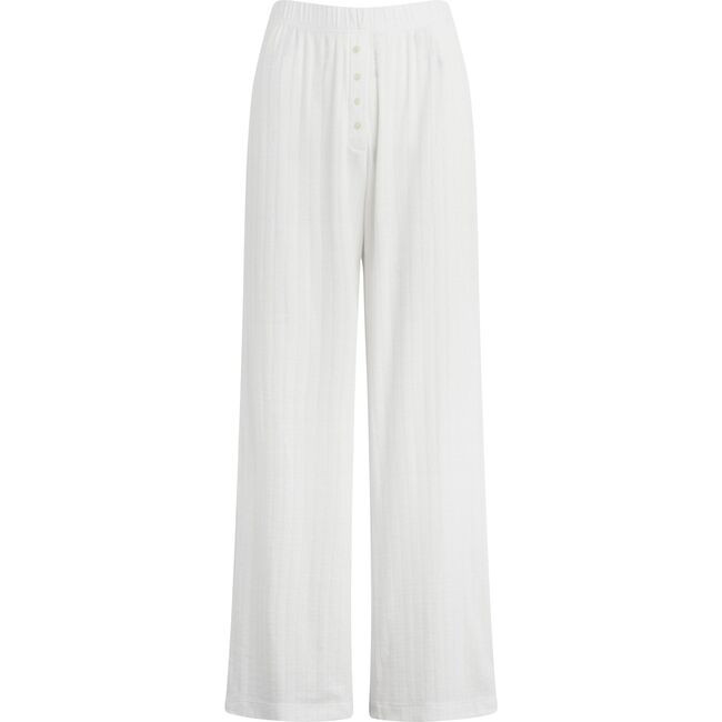 Leset | Women's Pointelle Boxer Pant, (White, Size X-Large) | Maisonette | Maisonette