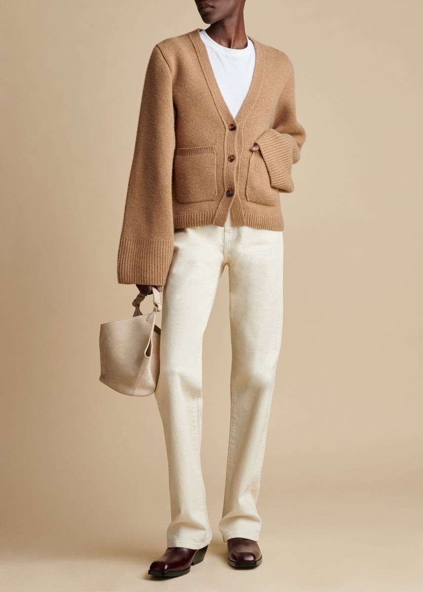 The Scarlet Cardigan in Camel | Khaite