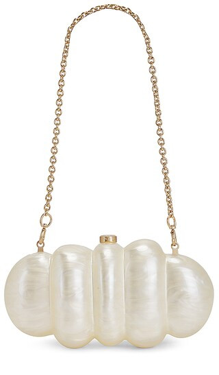 Puffer Clutch in Ivory | Revolve Clothing (Global)