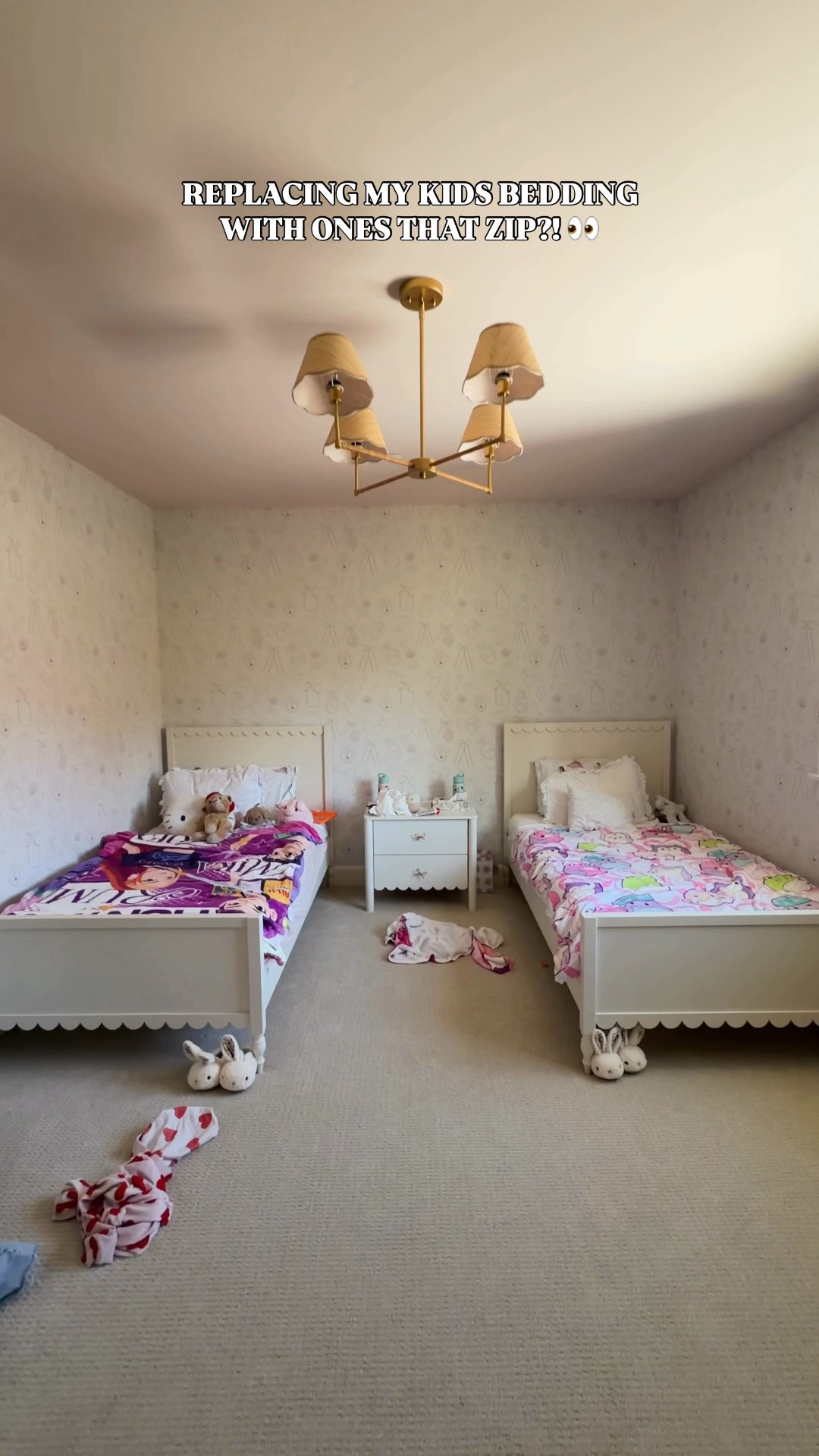 ZIPPER BEDDING EXISTS?! 🤯 When I asked you guys what bedding I should get for the girls, so many of you recommended @beddys! The comforter, sheet and fitted sheet all zip as one and makes it super easy for the kids to make their beds! I want this for myself now 😂
 You can use code TINABIT for 20% off! #kidsbedding

scallop furniture, Penny twin beds, ceiling light, scallop nightstand, and bow mirror, lamp

#LTKhome #LTKkids #LTKsummer