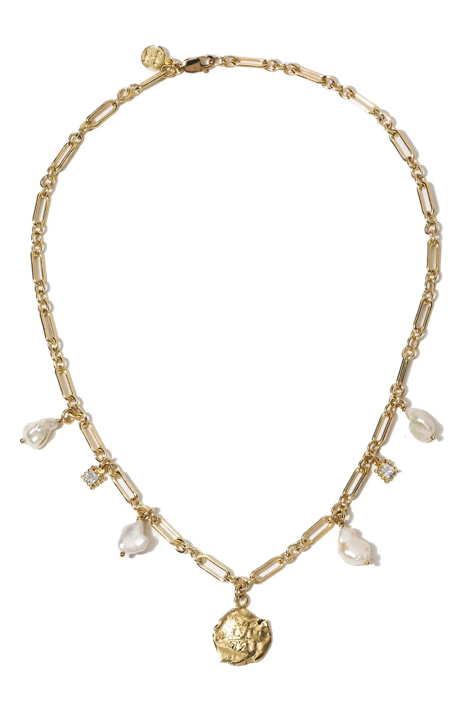 Capri Keshi Pearl Charm Necklace | Nordstrom
