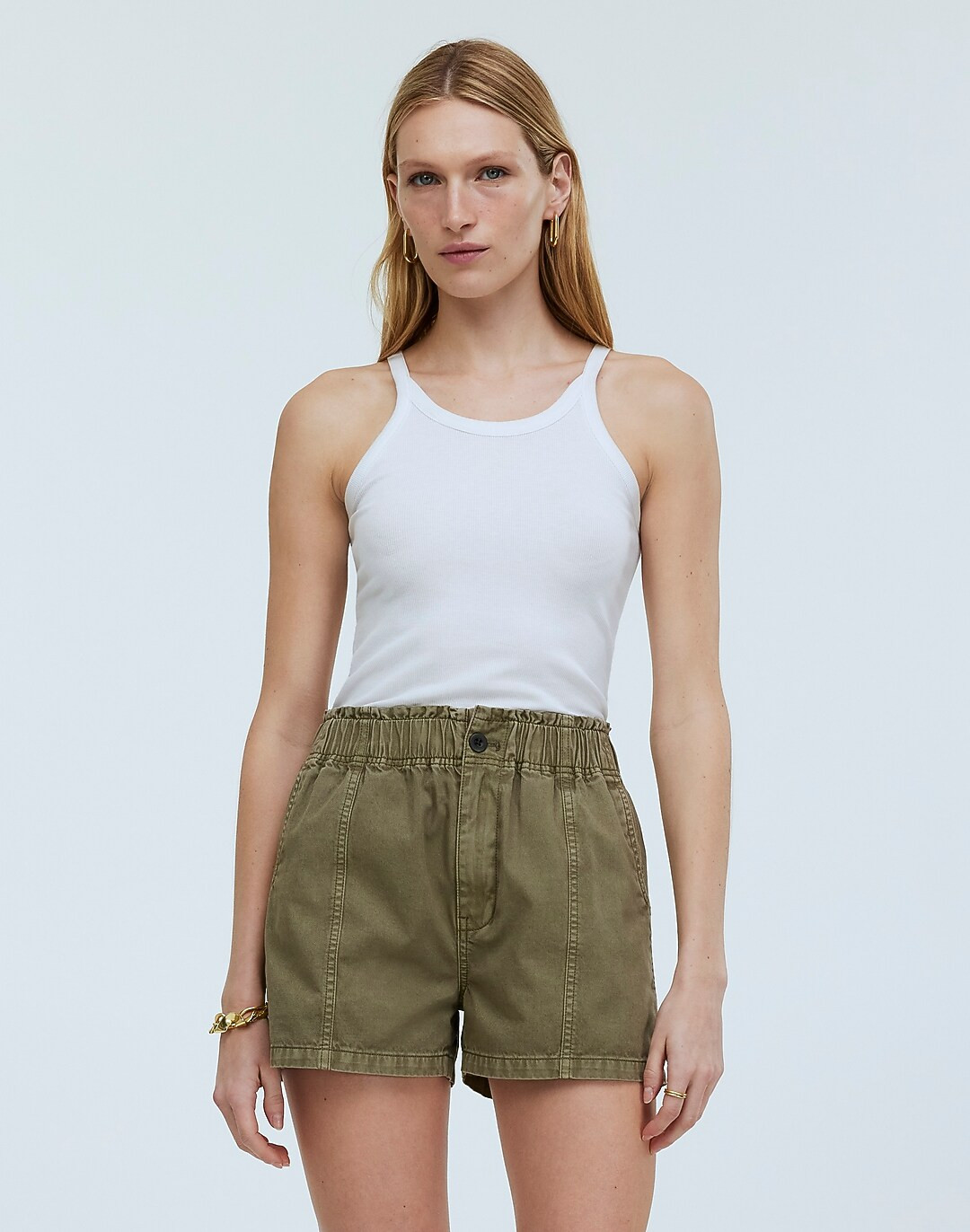 Pull-On Paperbag Shorts: Garment-Dyed Edition | Madewell