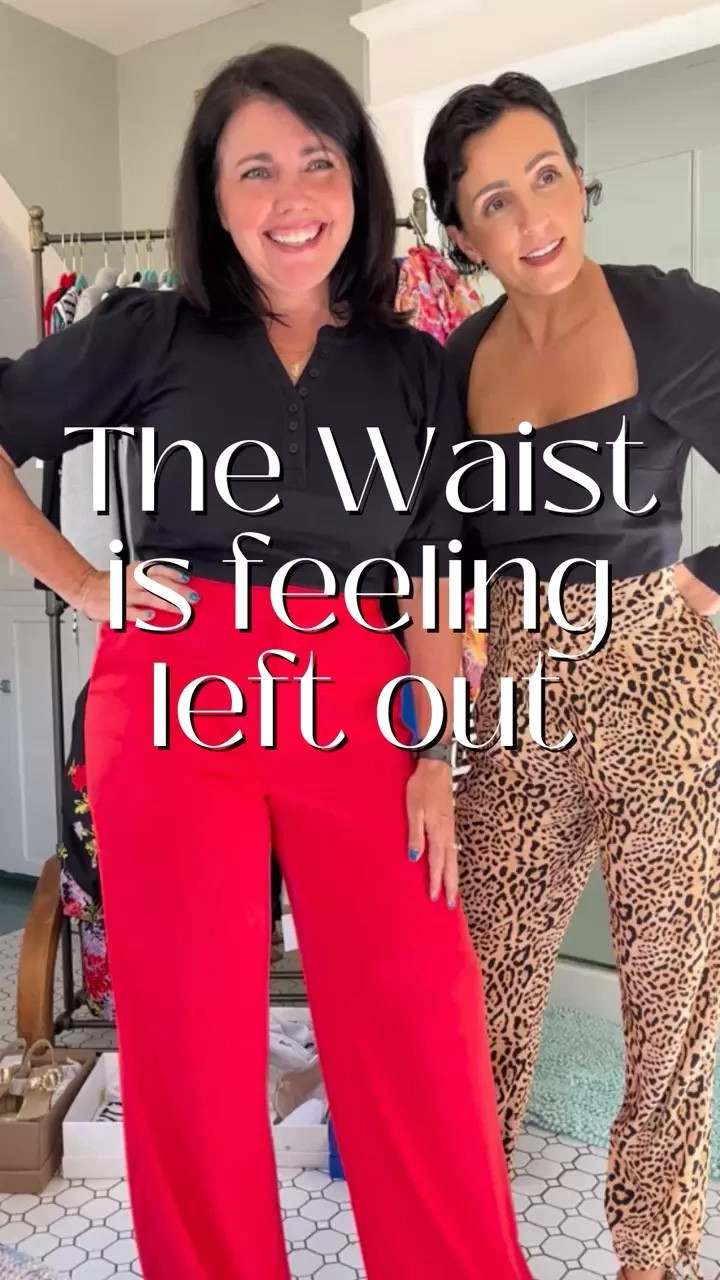 Today we're focusing on accentuating that beautiful waistline with the stunning Alice + Olivia Red High Waisted Leg Pants. These pants are made from a soft, smooth, satin-like fabric that adds a touch of glamour with a hint of luster. Plus, they offer a good amount of stretch, making it easy to move freely and comfortably.

Remember, your waist should never feel left out. By taking in the right areas, you can truly highlight your natural curves and feel fabulous! Look how happy Brooklyn's waist is now! 😊 Whether you naturally have a defined waist or need a little help creating one, we're here to make sure you feel confident and stunning.

#LTKVideo #LTKTravel #LTKStyleTip