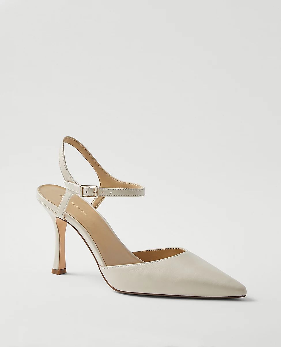 Two Piece Leather Pumps | Ann Taylor (US)