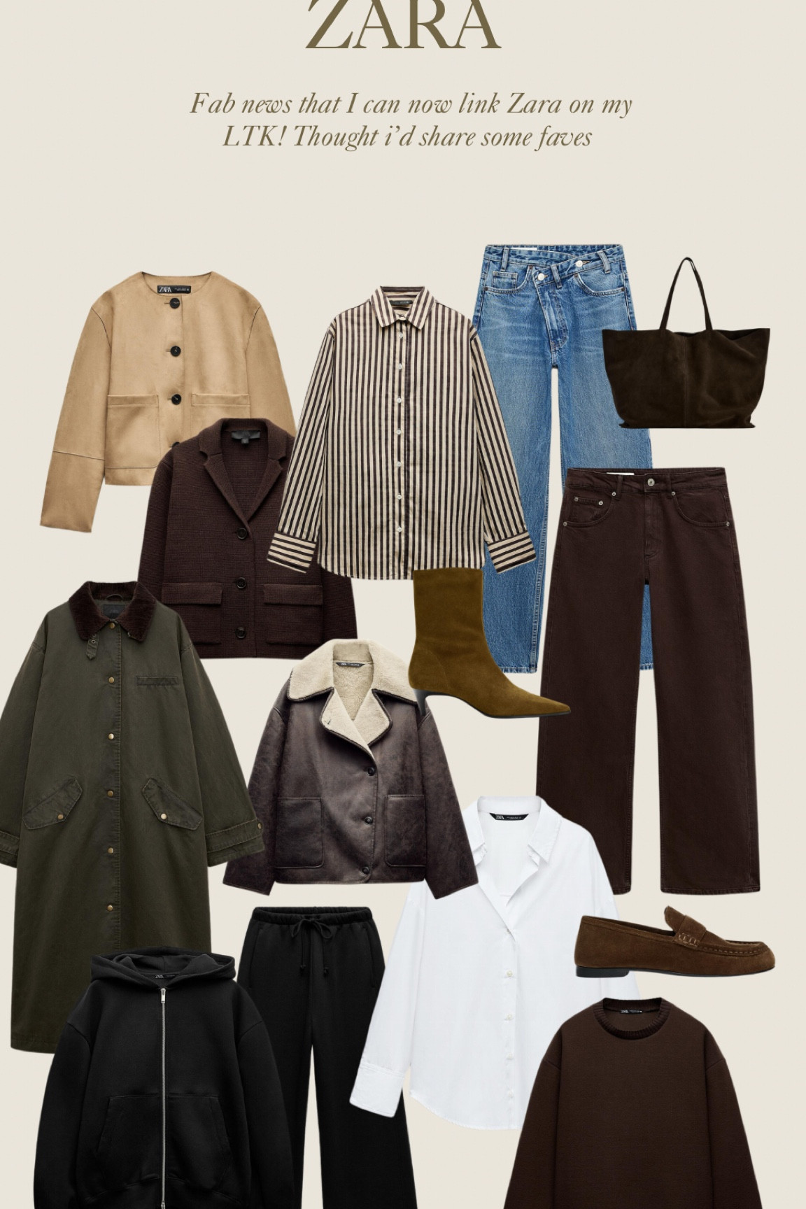 My Zara current favourites 🤎 

Denim, suede, country jacket, brown jeans, boots, loafers 

#LTKuk #LTKFashionMonth #LTKeurope