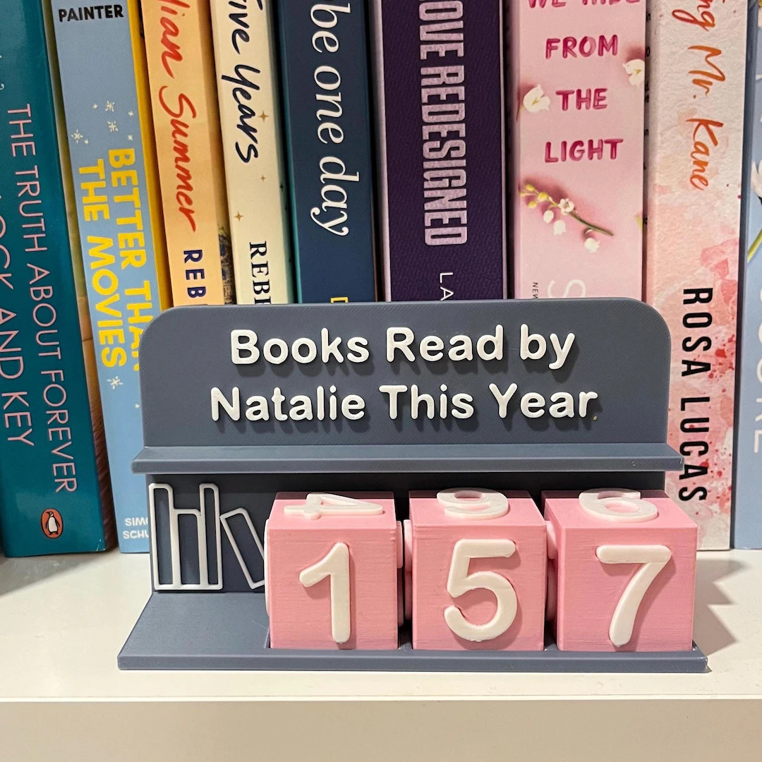 Personalized Books Read Tracker - Book Counter Sign - 3D Printed - up to 999 Books - Etsy | Etsy (US)