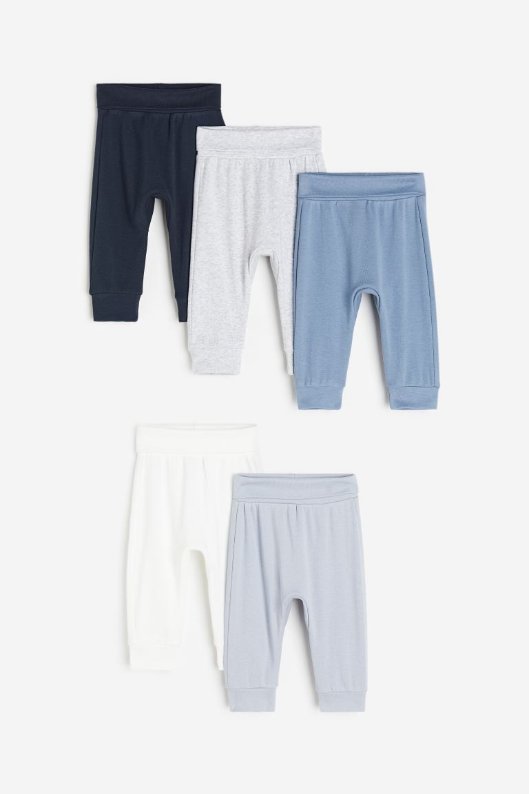 5-pack Cotton Pants - Dark blue/blue - Kids | H&M US | H&M (US + CA)