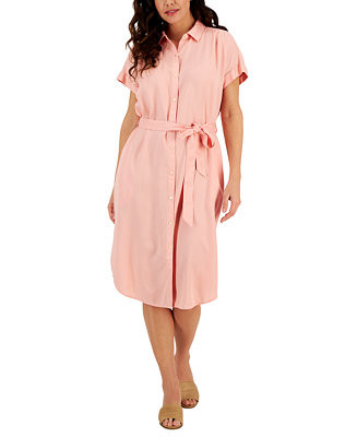 Women's Tie-Belt Shirtdress, Created for Macy's | Macys (US)
