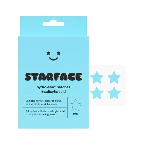 Starface Hydro-Star + Salicylic Acid BIG PACK, Hydrocolloid Patches With Salicylic Acid, Helps Visibly Shrink and Soothe Spots, Cute Star Shape (96 Count) | Amazon (US)