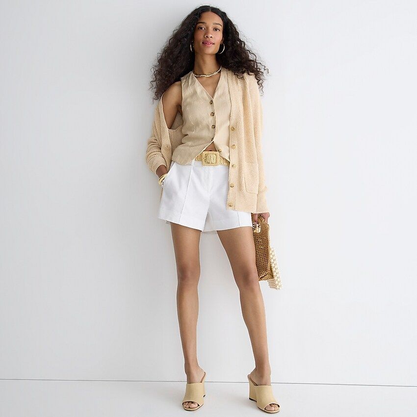 Relaxed cotton-linen cardigan sweater | J.Crew US