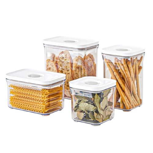 VAKUEN Premium Airtight Food Storage Containers 4-piece/Set, BPA Free, 100% Leak Proof, Keep food fresh up to 5 times longer than non-vacuum storage | Amazon (US)