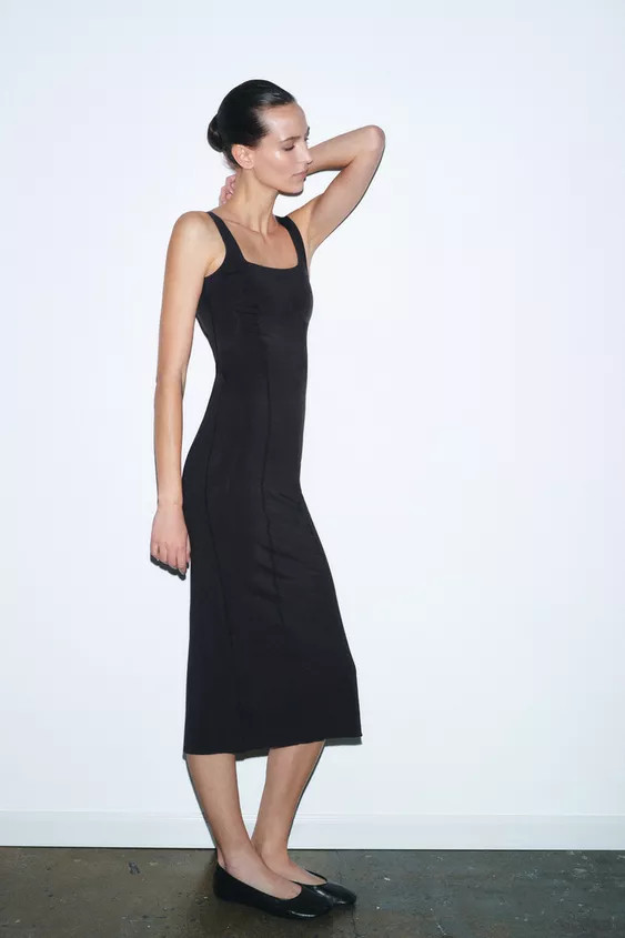 FITTED MIDI DRESS | Zara US