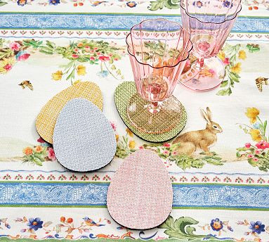 Chilewich Easter Egg Vinyl Coasters - Mixed Set of 4 | Pottery Barn (US)