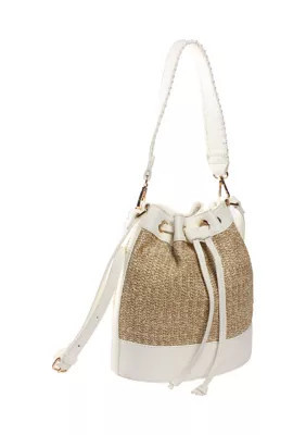 Kim Rogers Straw Bucket Crossbody | Belk