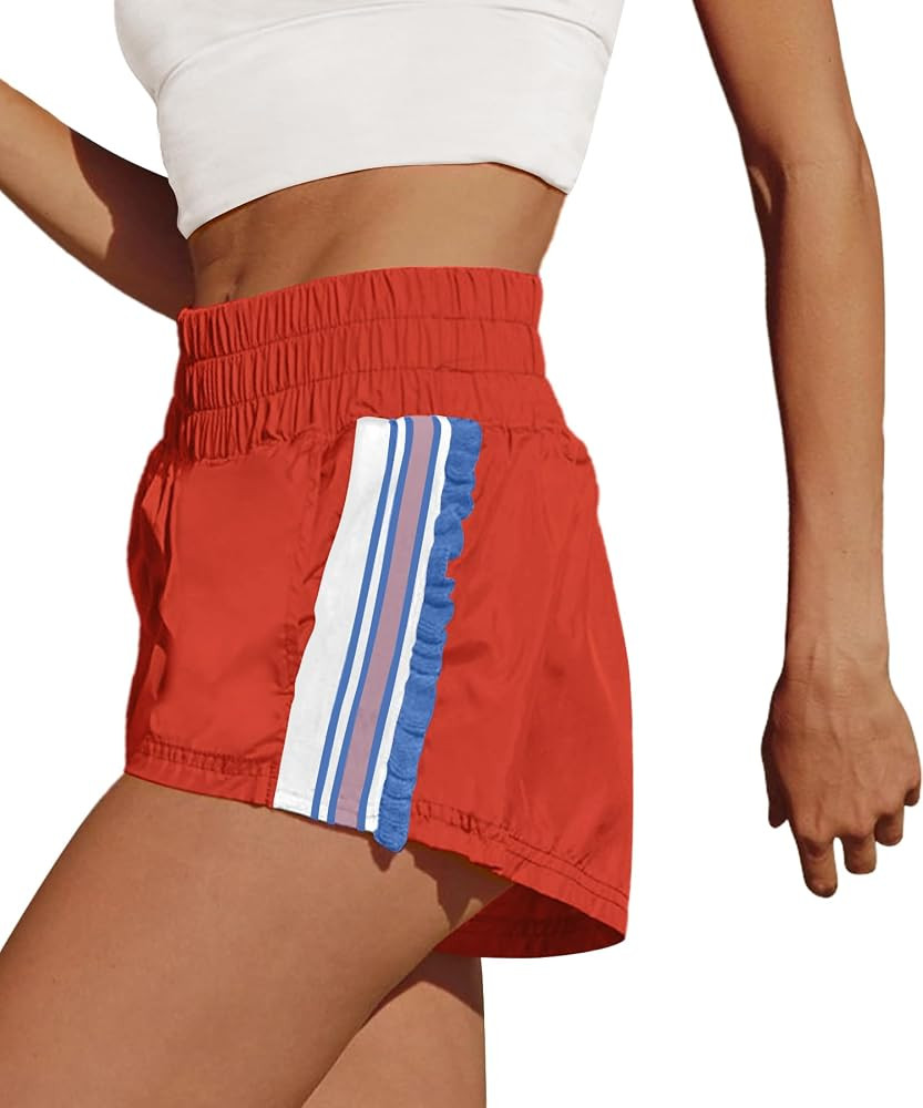LAMISSCHE Womens Running Shorts Athletic High Waisted Biker Shorts | Amazon (US)