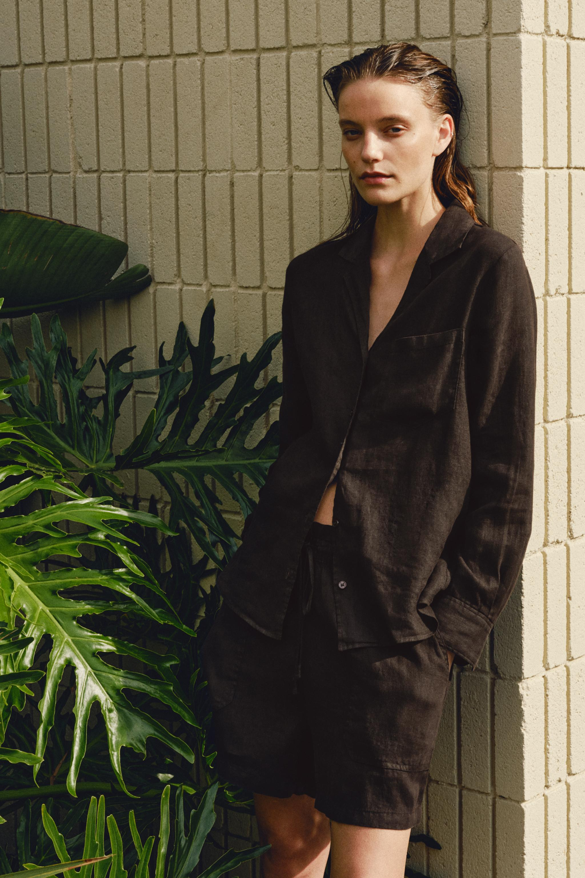 ZW COLLECTION LINEN SHIRT WITH POCKET | Zara UK