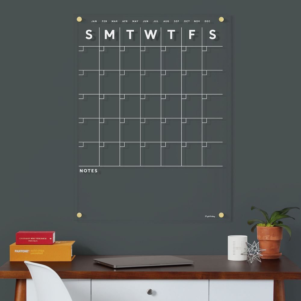 Girl Friday Acrylic Calendar - Bottom Notes | West Elm (US)