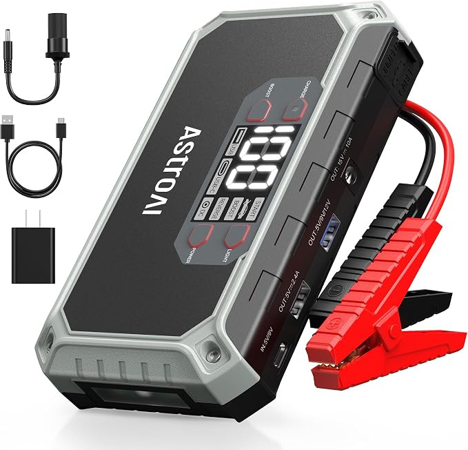 AstroAI Car Jump Starter, 2000A 12V 8-in-1 Battery Jump Starter, Up to 7.0L Gas & 3.0L Diesel Eng... | Amazon (US)