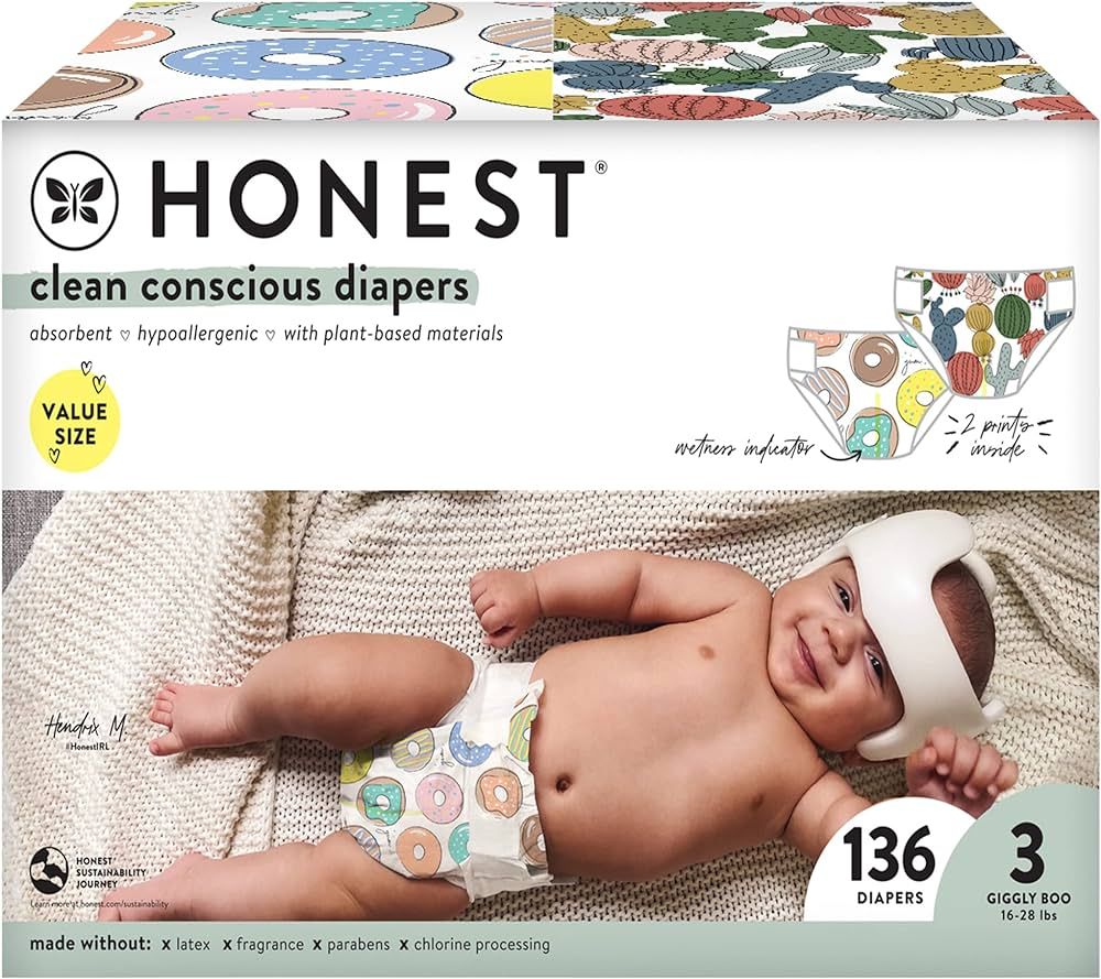 The Honest Company Clean Conscious Diapers | Plant-Based, Sustainable | Cactus Cuties + Donuts | ... | Amazon (US)
