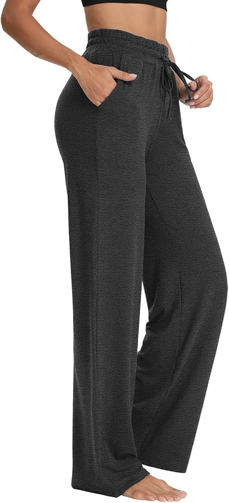 Sarin Mathews Womens Yoga Sweatpants Wide Leg High Waisted Lounge Pajamas Pants Comfy Workout Loo... | Amazon (US)