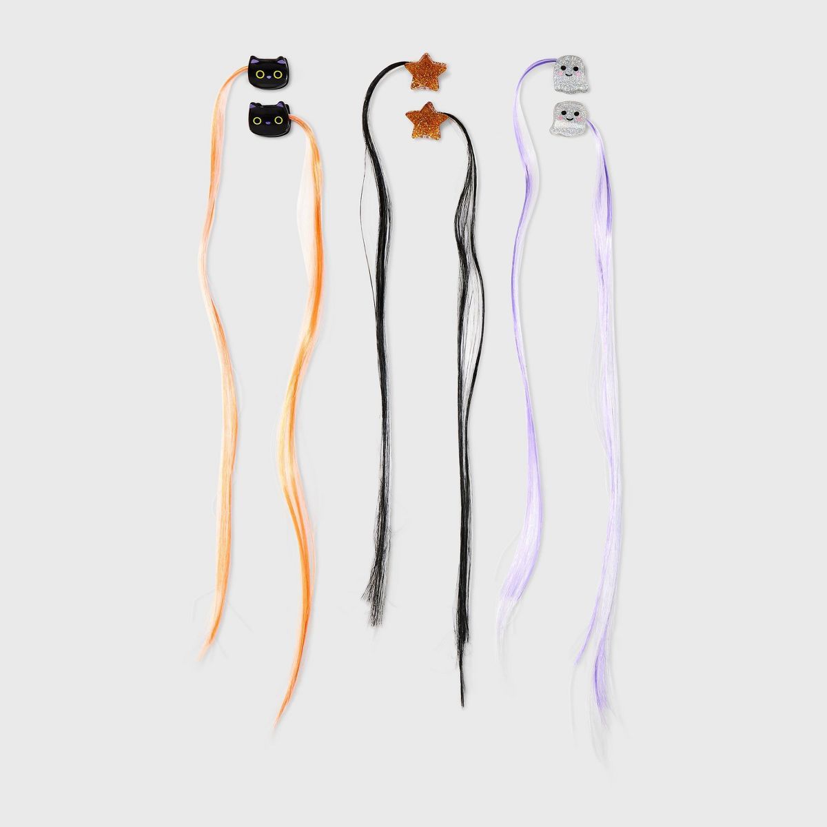 Kids' Halloween Glow in the Dark Faux Hair Claw Clips - Cat & Jack™ | Target