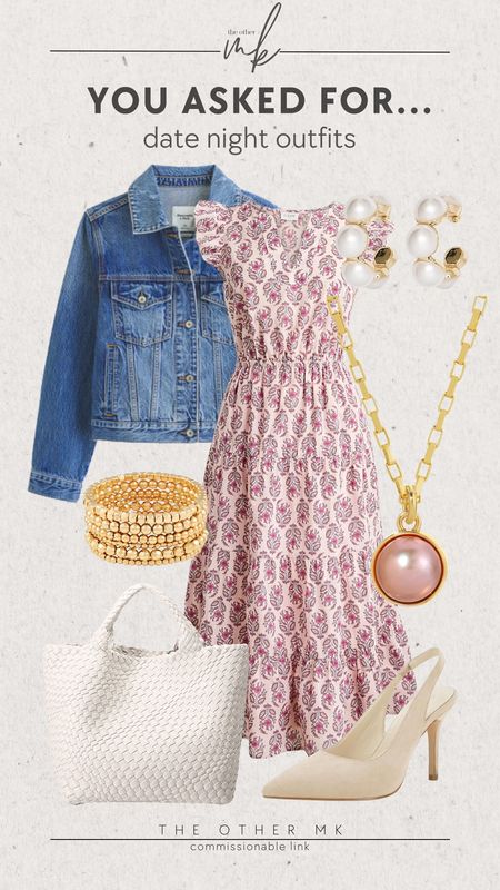 Date night outfit, Easter outfit, spring date night outfit, denim jacket, J Crew Factory, midsize date night, midsize 

#LTKSeasonal #LTKstyletip #LTKmidsize