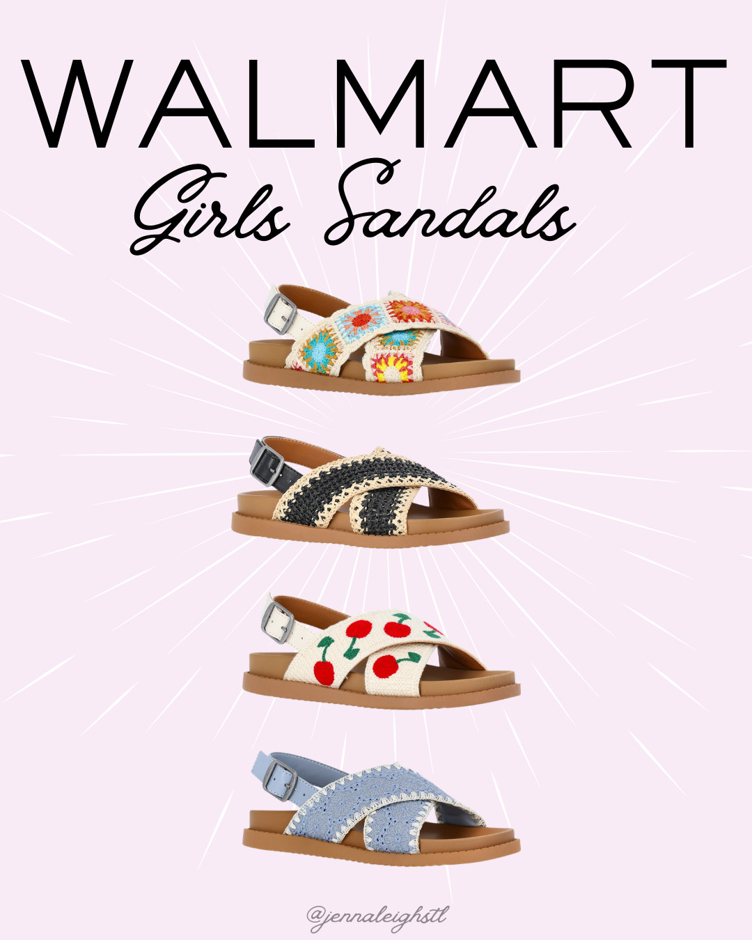 These Walmart best sellers are adorable. The Wonder Nation little and big girls crossover sandals are such a cute pick for spring and summer. ☀️ 

 #LTKSeasonal #LTKKids