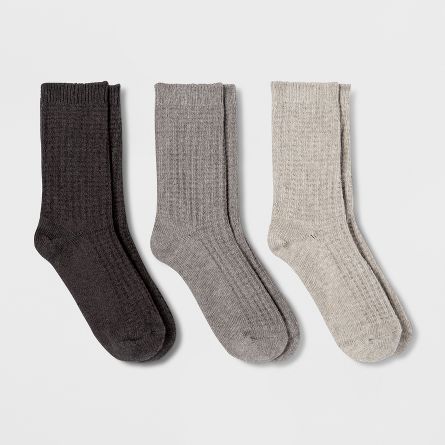 Women's 3pk Waffle Crew Socks - Universal Thread™ 4-10 | Target