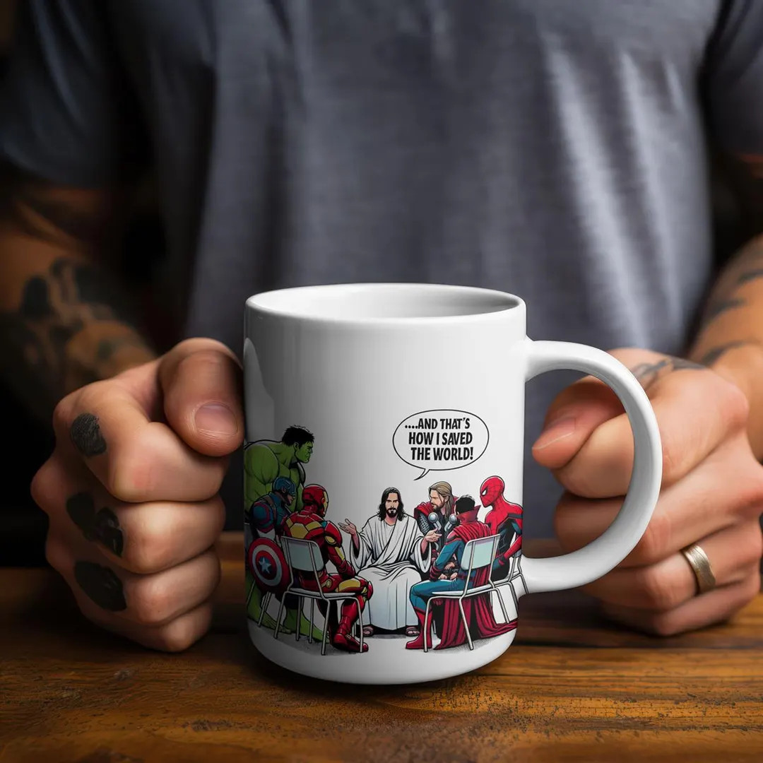 Faith Avengers Ceramic Mug - Funny Faith Gift Cup - Superhero Nerds Kitchen Glassware - Fathers D... | Etsy (US)