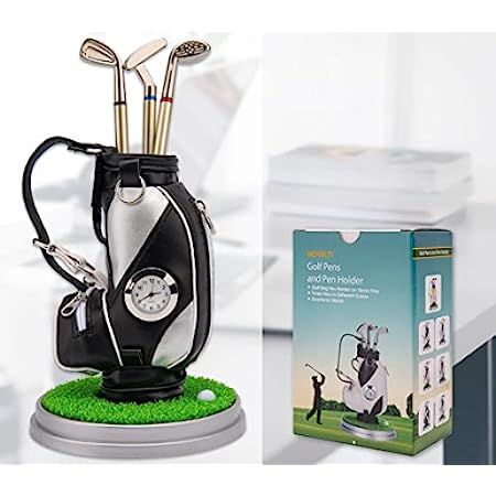 Jishi Golf Pen Holder Desk Golf Gifts for Men Unique Novelty Cool Office Desk Decor Gadgets, Mini Go | Amazon (US)