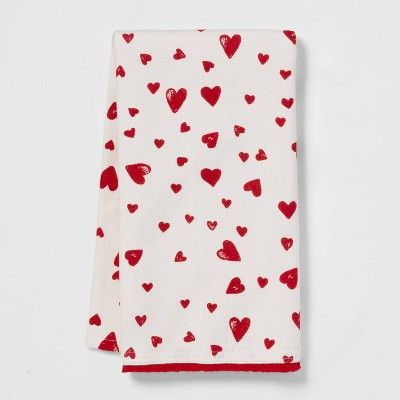 Cotton Heart Scatter Kitchen Towel - Threshold&#8482; | Target