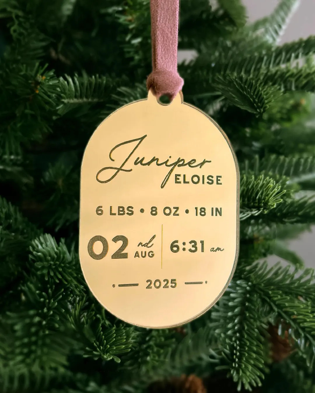 First Christmas Ornament Keepsake Baby First Xmas Baby Stat Gift for Baby's First Year Baby Name ... | Etsy (US)
