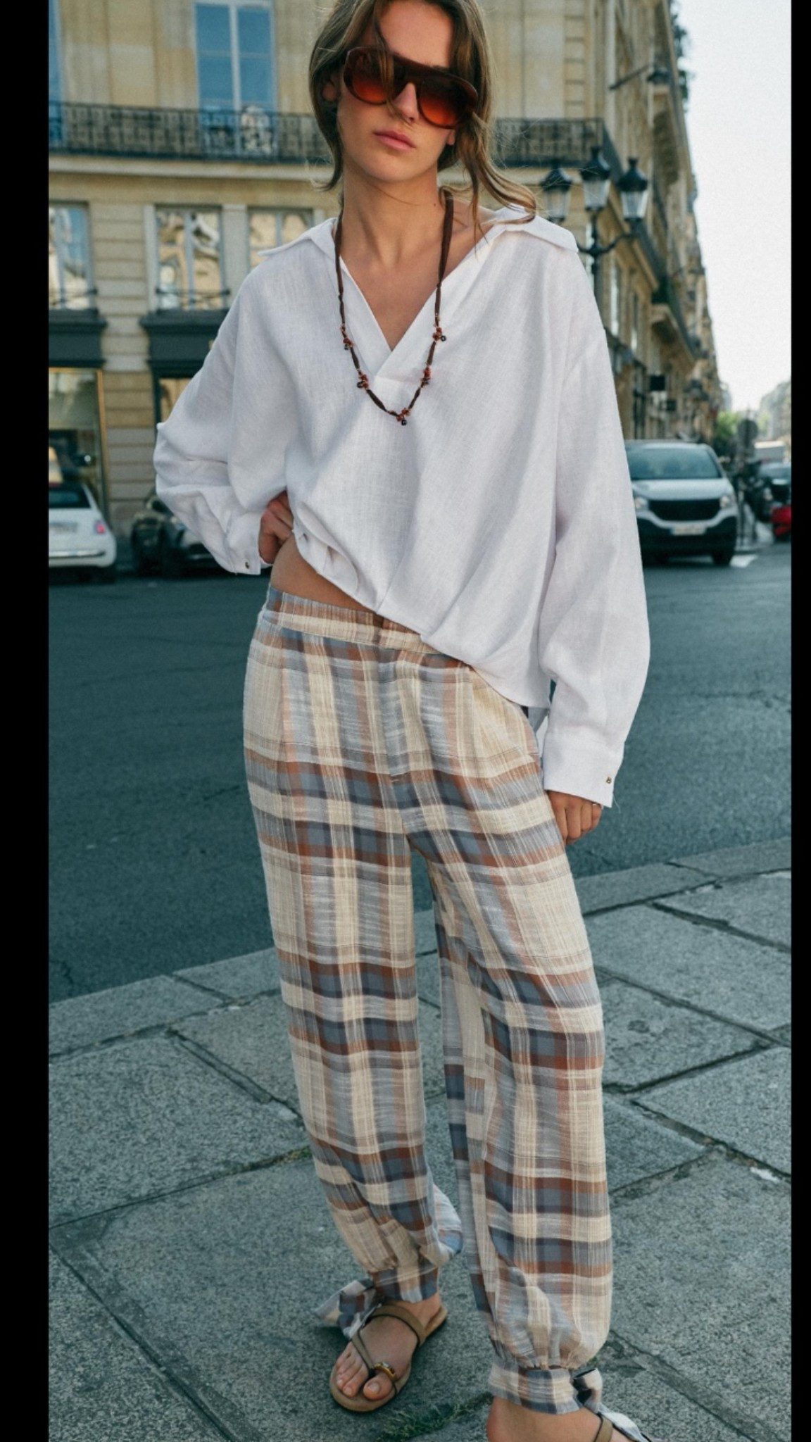 Obsessed with these check balloon trousers 😍