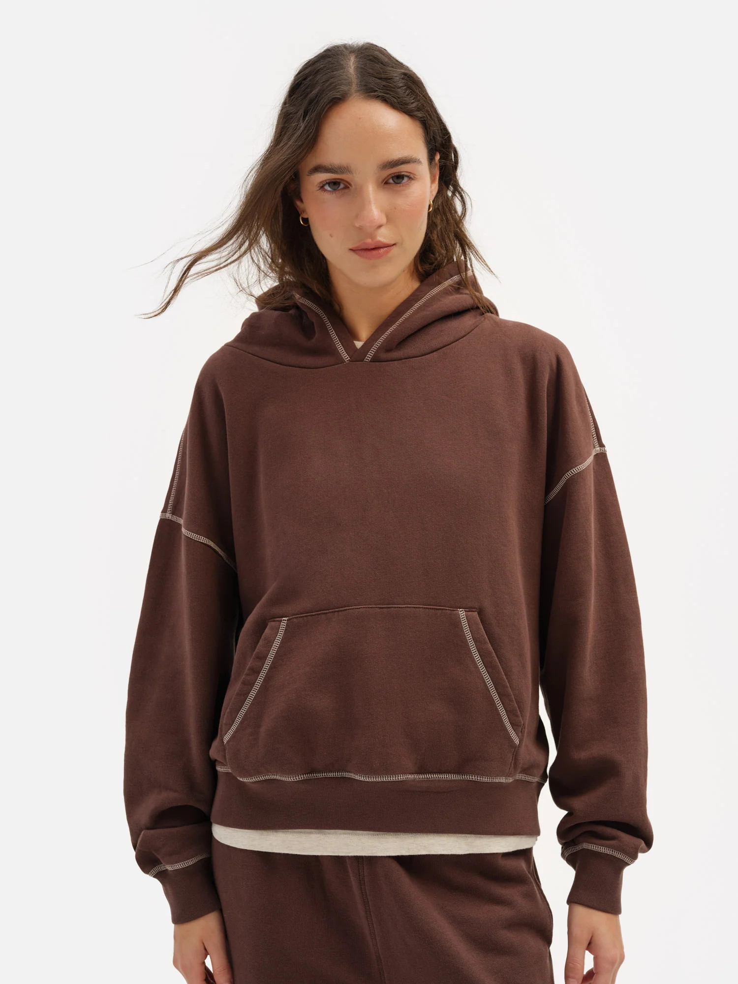 Organic Fleece Contrast Hoodie | MATE The Label