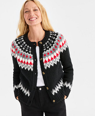 Women's Fair Isle Cardigan, Macy's Exclusive | Macy's