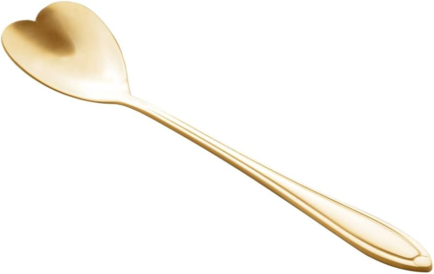 Conjunto 4 Colheres de Chá de Aço Inox Heart Dourado - Wolff | Amazon (BR)