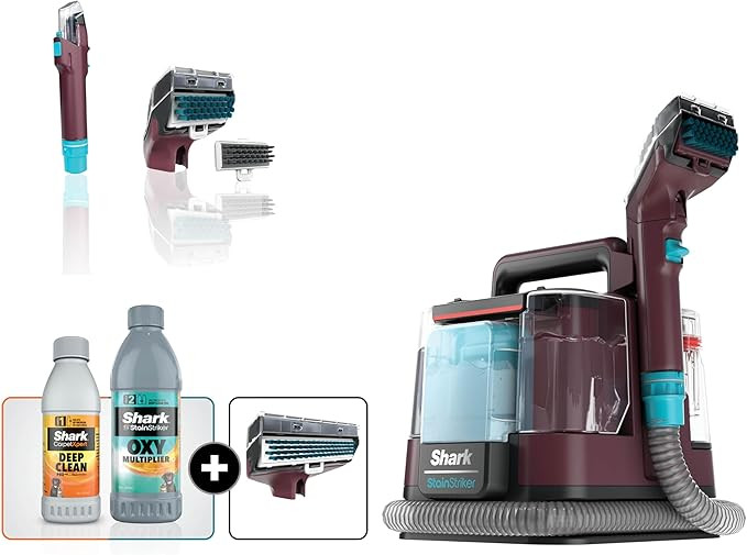 Shark StainStriker Portable Carpet and Upholstery Cleaner, Spot, Stain, & Odor Eliminator, 3 Atta... | Amazon (US)