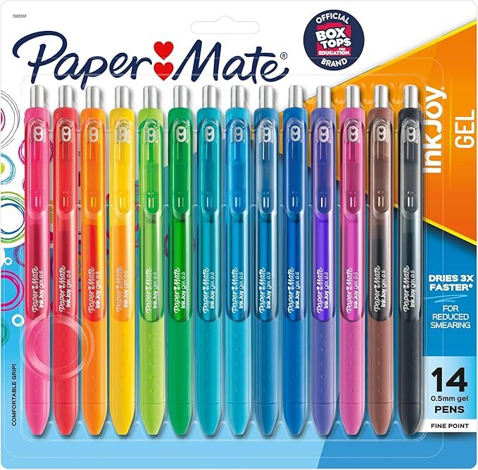 Paper Mate InkJoy Pens, Gel Pens, Fine Point (0.5 mm), Assorted, 14 Count | Amazon (US)