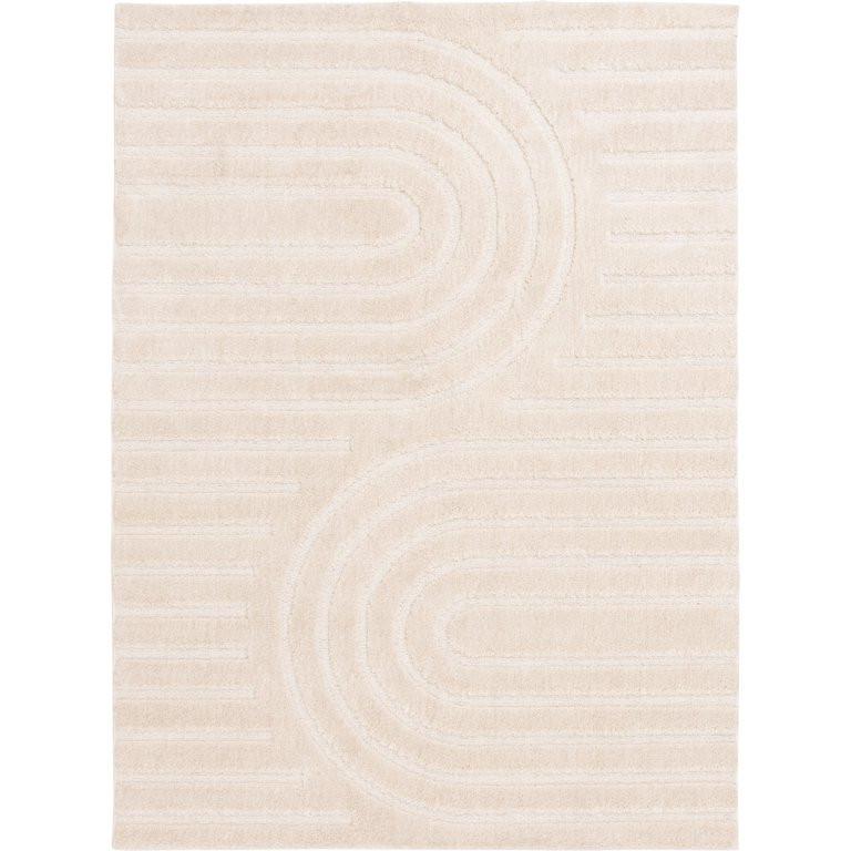 Better Homes & Gardens Arches Hi Low Indoor Area Rug, Ivory, 5'x6'7" | Walmart (US)