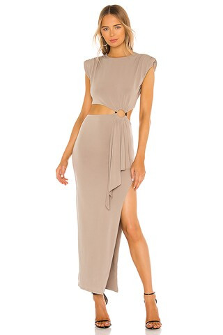 Lovers and Friends Encore Dress in Taupe from Revolve.com | Revolve Clothing (Global)